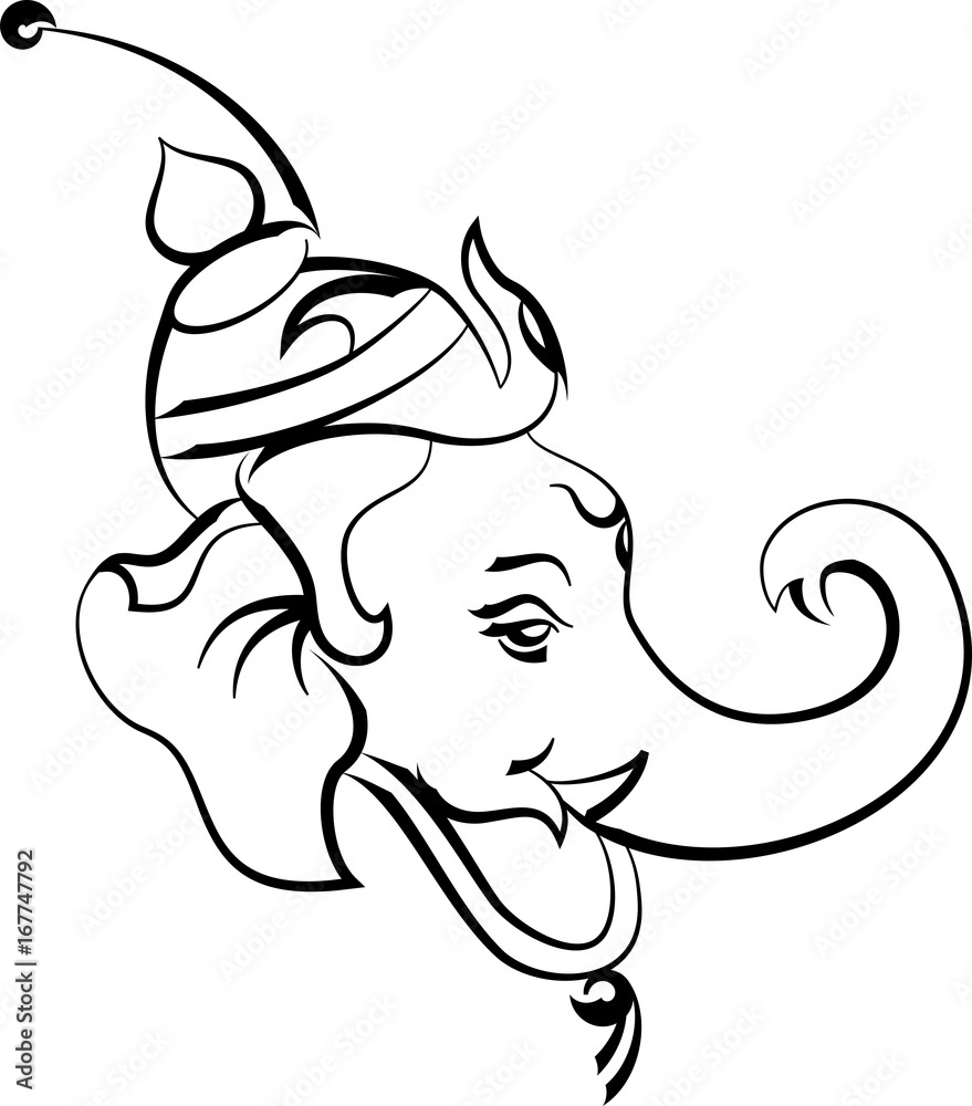 Naklejka premium Ganesha The Lord Of Wisdom