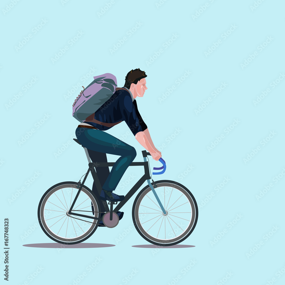man riding bicycle man riding bicycle