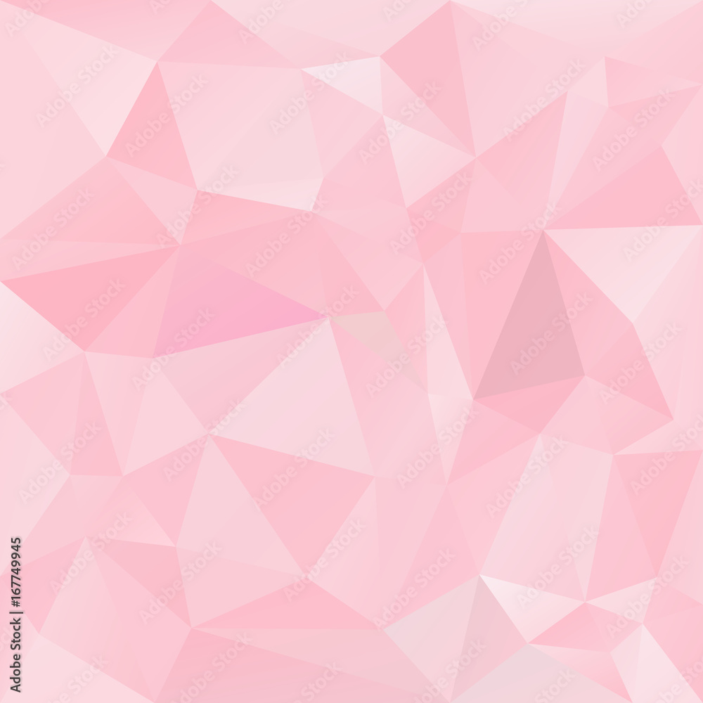 vector abstract irregular polygon background with a triangle pattern in baby  pink color Stock Vector | Adobe Stock