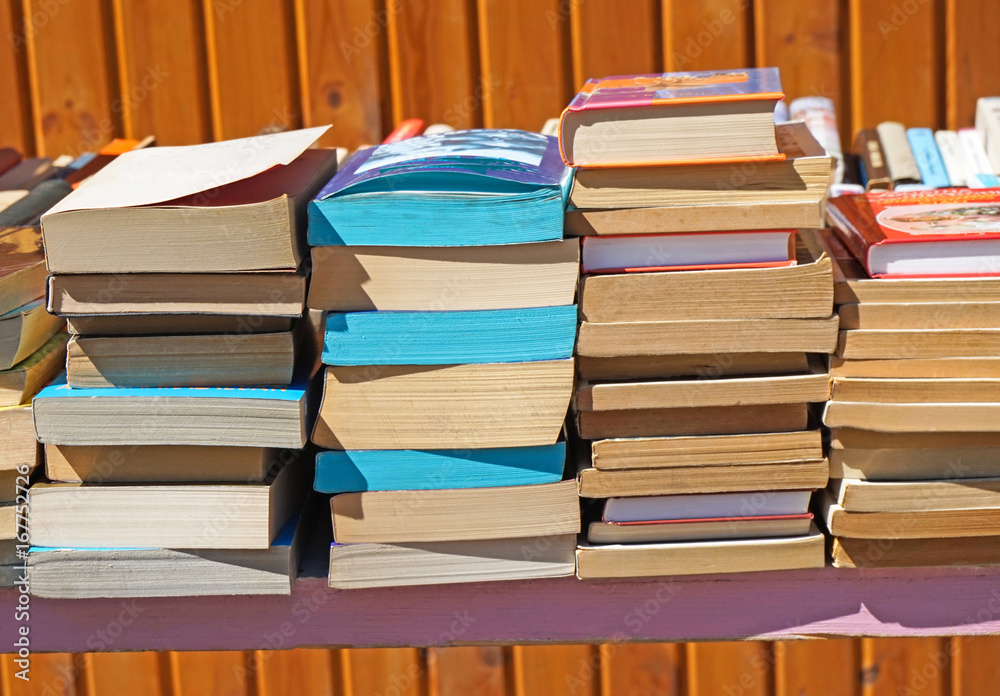 Fototapeta premium Old books for sale