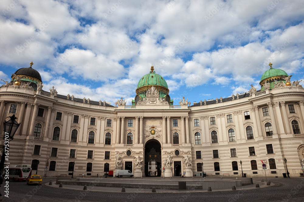 Hofburg Palace in capital city of Vienna in Austria, Michaelertrakt - St. Michael's Wing, former Habsburgs' Winter Imperial Residence
