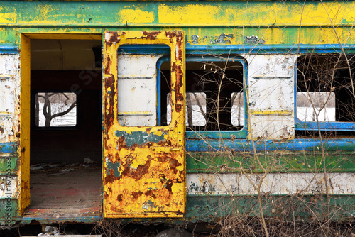 scrapped train photo