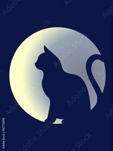 dark cat vector