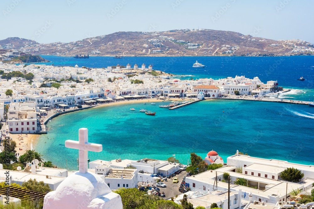 View on Mykonos island, Cyclades, Greece - obrazy, fototapety, plakaty 