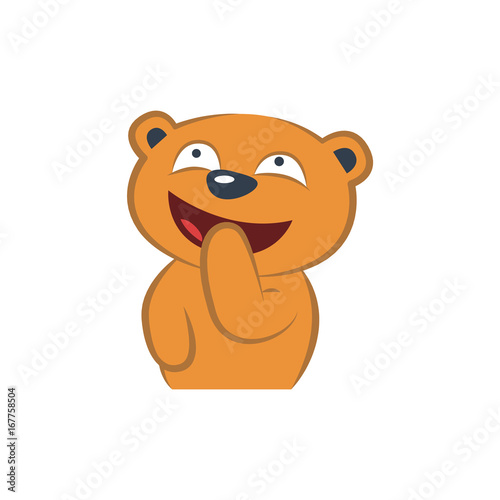 Cute bear thinking