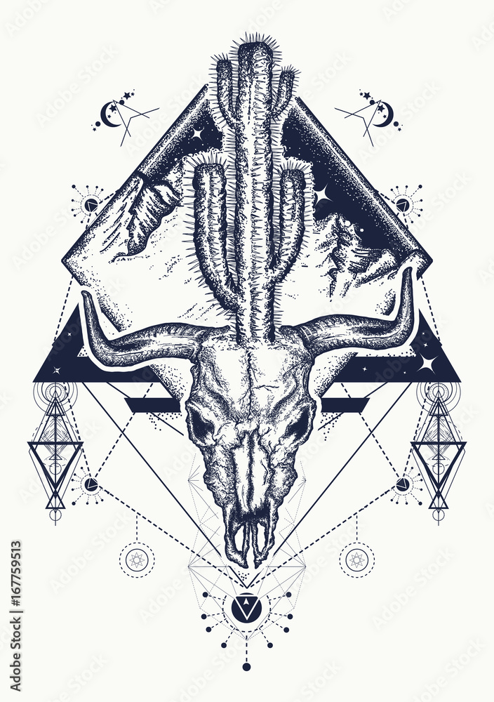 Taurus Native Bullskull Tattoodesigns