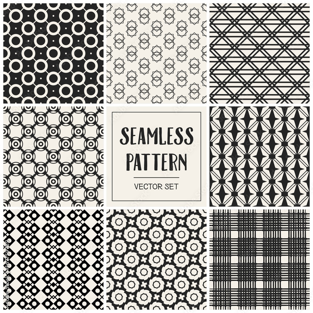 Abstract concept vector monochrome geometric pattern. Black and white minimal background. Creative illustration template. Seamless stylish texture. For wallpaper, surface, web design, textile, decor. Abstract concept vector monochrome geometric pattern. Black and white minimal background. Creative illustration template. Seamless stylish texture. For wallpaper, surface, web design, textile, decor.