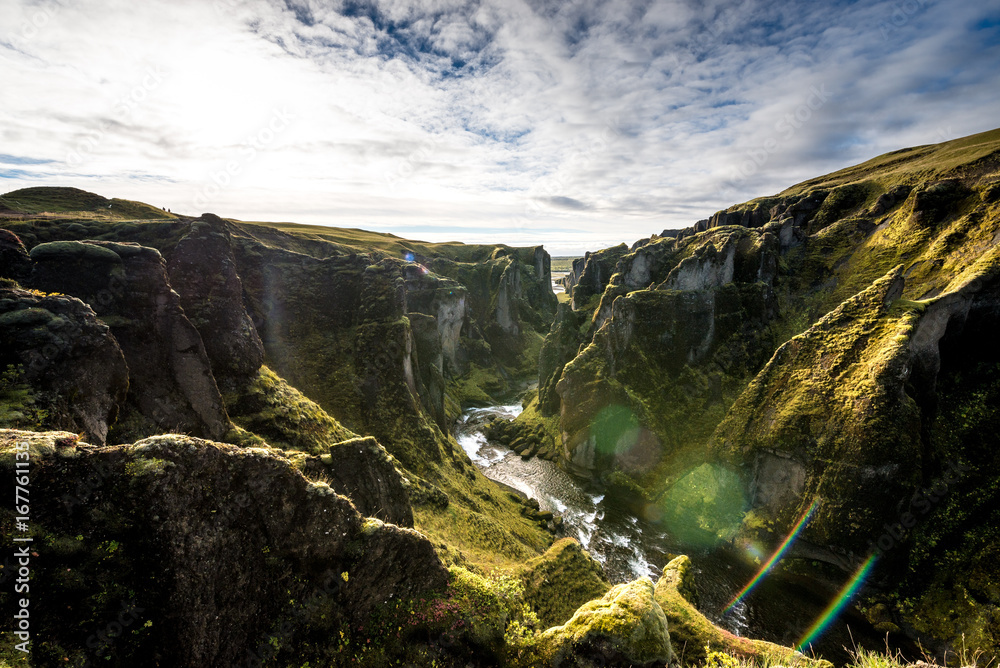 Obraz premium Fjadrargljufur Canyon in Südisland