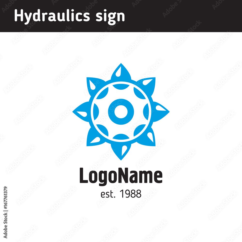 Logo template for a company engaged in hydraulics Logo template for a company engaged in hydraulics