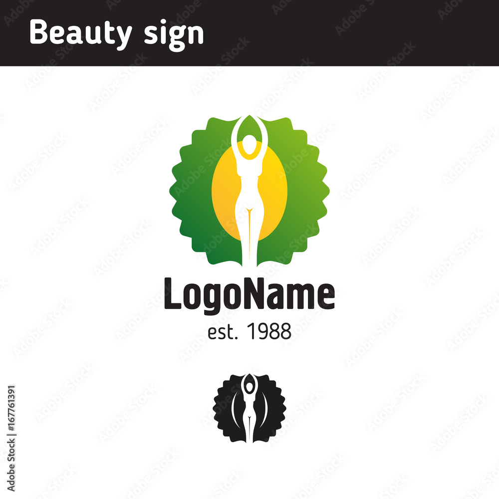 Illustration or logo in the form of a silhouette of a girl Illustration or logo in the form of a silhouette of a girl