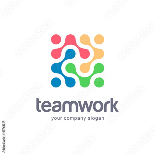 Vector logo design for your business. Team Work. 