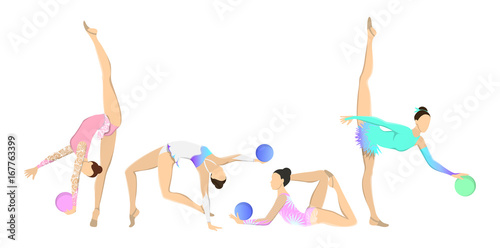 Gymnastics with ball set.