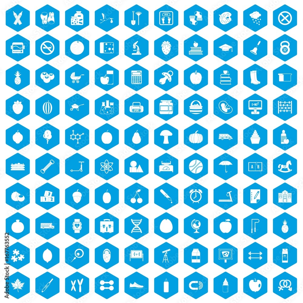 100 apple icons set blue 100 apple icons set blue