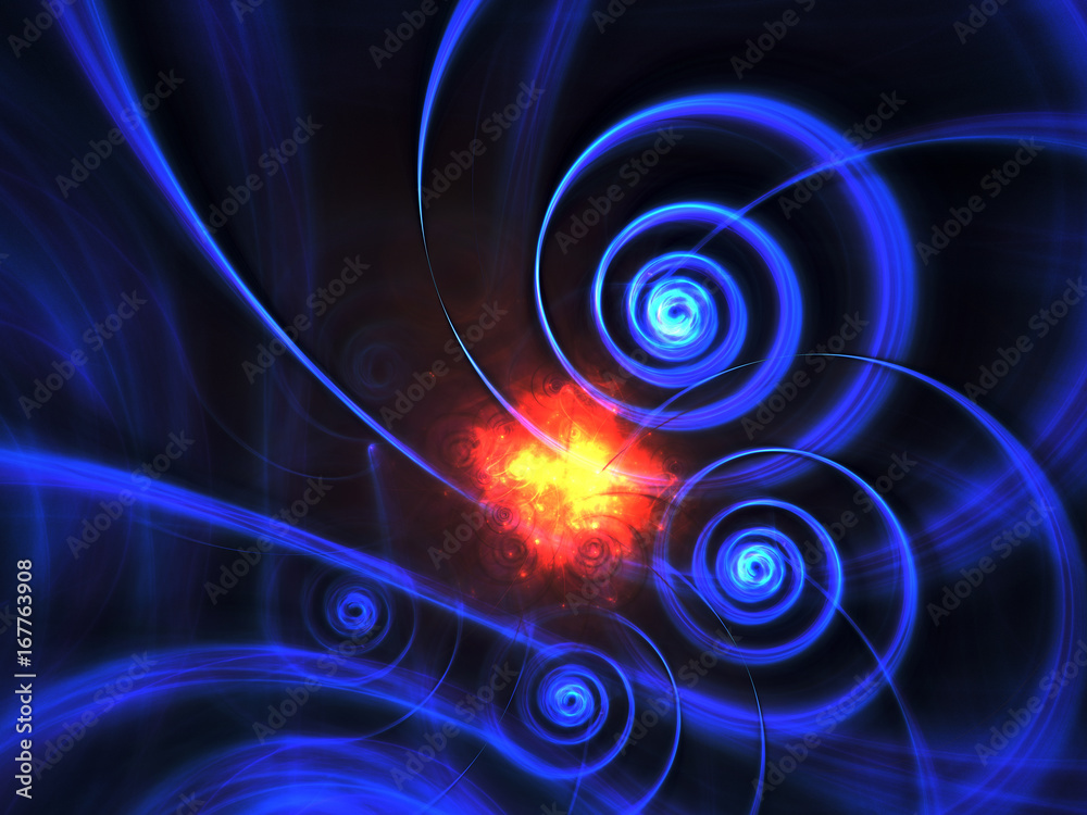 Abstract fractal background 3D rendering