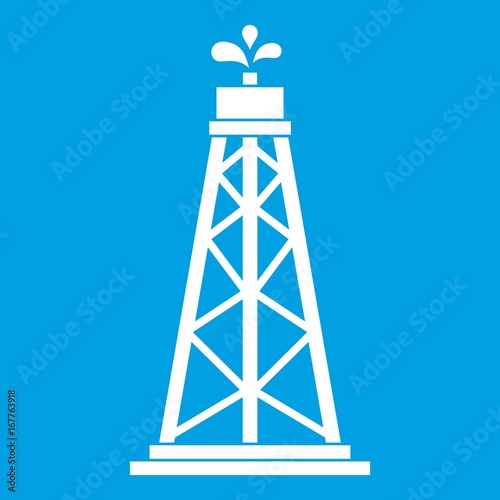 Oil rig icon white