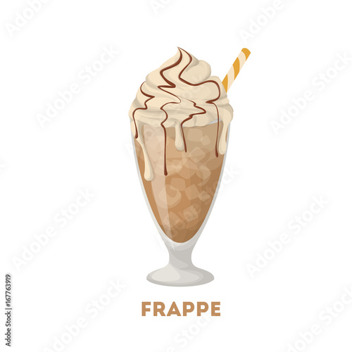 Isolated frappe coffee.