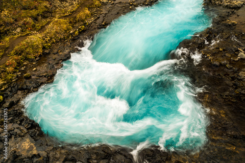 wunderbarer Brúarfoss Wasserfall in Island