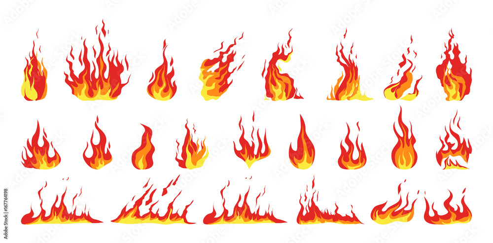 Isolated fire set.