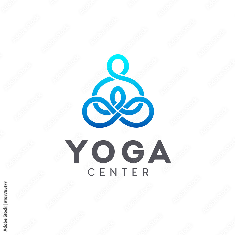 Vector logo design for yoga center Vector logo design for yoga center