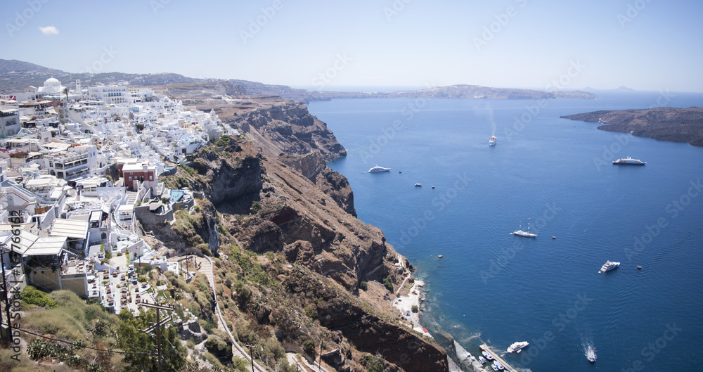 View of Santorini Town