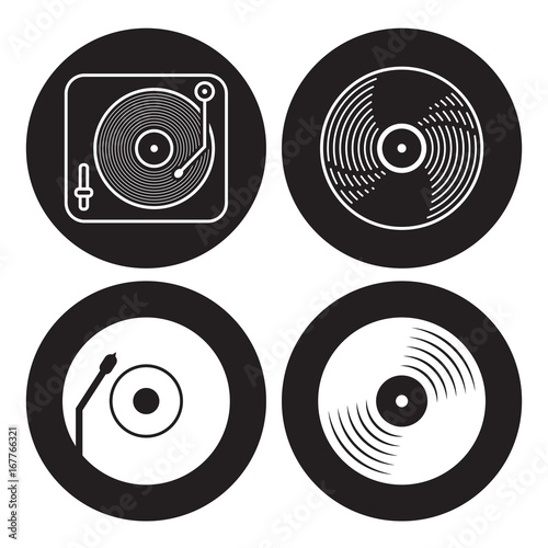 Music vinyl icons