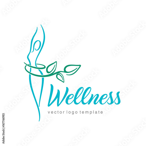 Wellness vector logo design