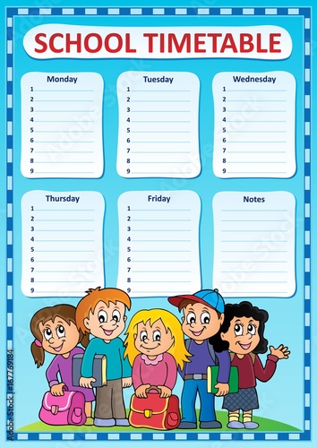 Weekly school timetable design 3