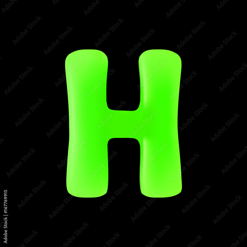 Realistic letter H isolated on black background. 3d. Stock - Vector illustration Realistic letter H isolated on black background. 3d. Stock - Vector illustration