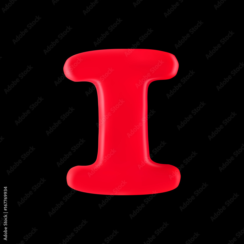Realistic letter I isolated on black background. 3d. Stock - Vector illustration Realistic letter I isolated on black background. 3d. Stock - Vector illustration