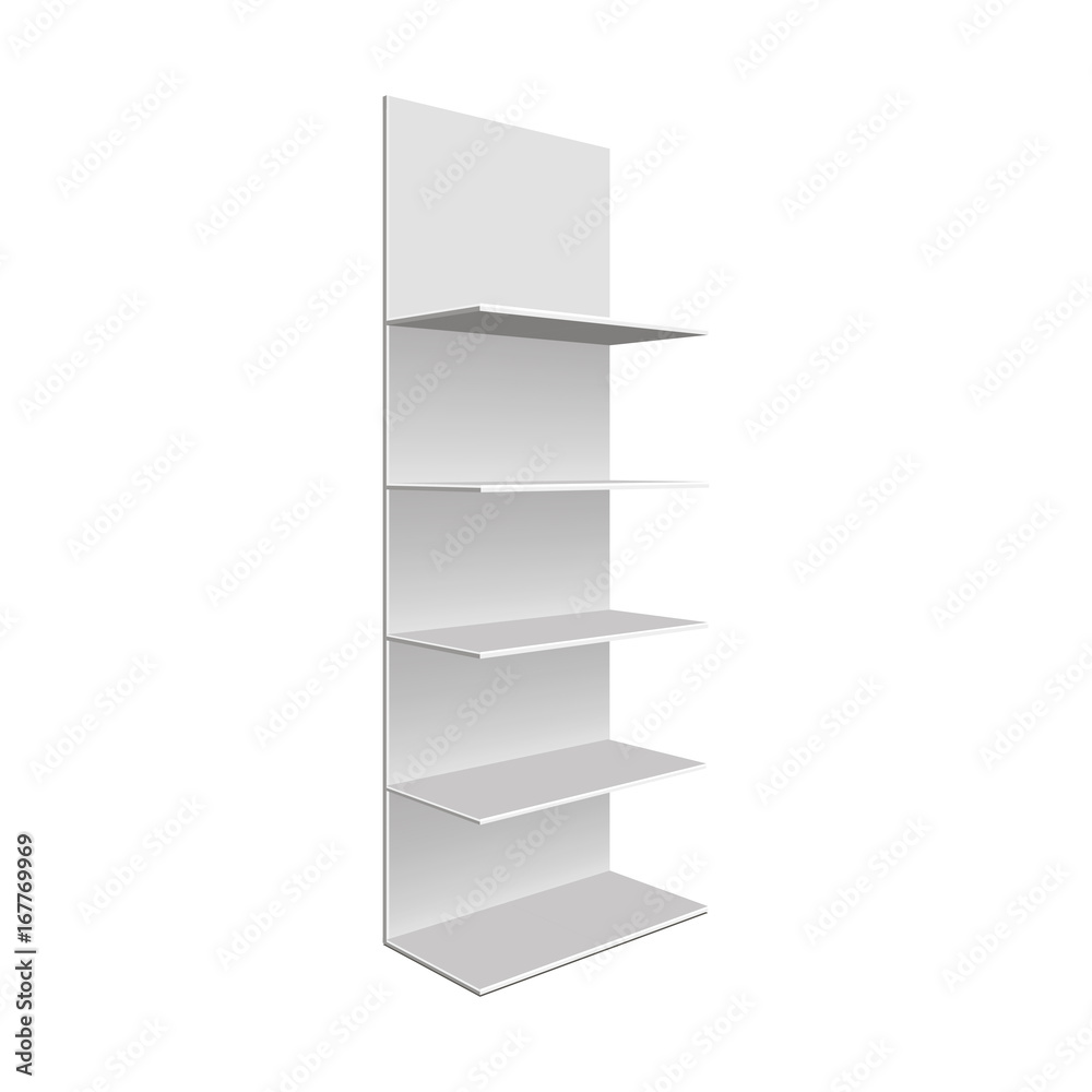 Empty showcase. Illustration isolated on white background. Empty showcase. Illustration isolated on white background.