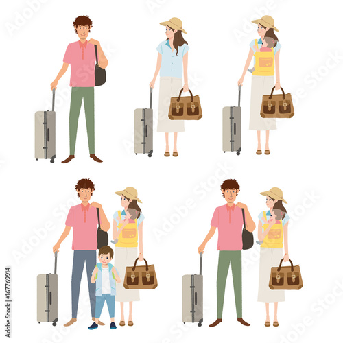 旅行　イラスト　セット