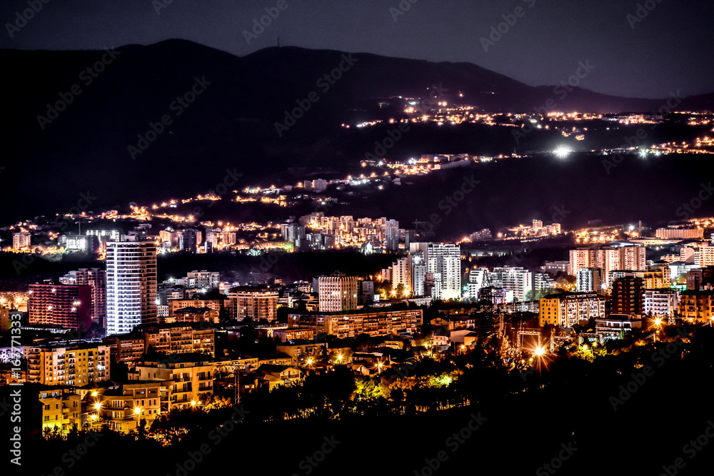 Night city landscape