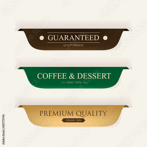 natural label and organic label green color and leather. vintage labels and badges design.