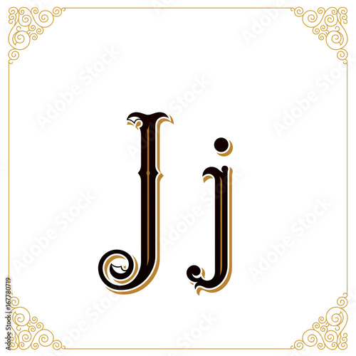 Vector Vintage Font. Letter and monogram in the calligraphic style. Qualitative manual work