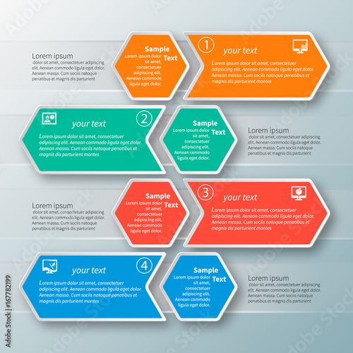 Abstract 3D Paper Infographics