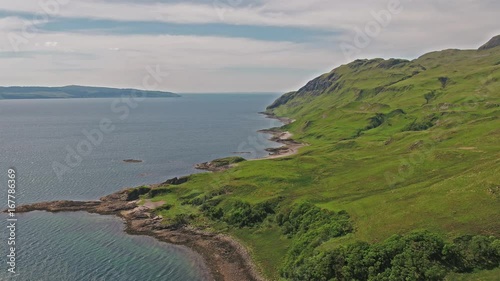 Aerial view of the bay called Camas nan Geall photo