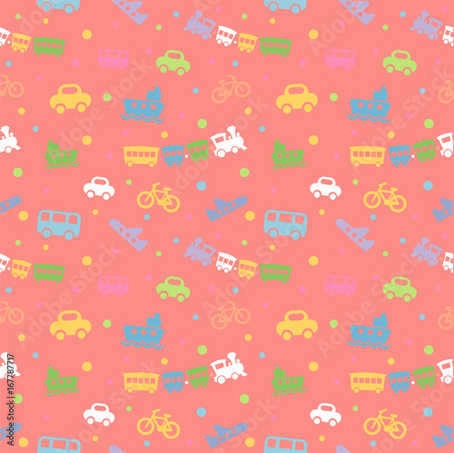 Wallpaper Mural Seamless pattern with cute baby toys. Torontodigital.ca