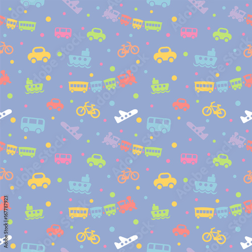 Wallpaper Mural Seamless pattern with cute baby toys. Torontodigital.ca