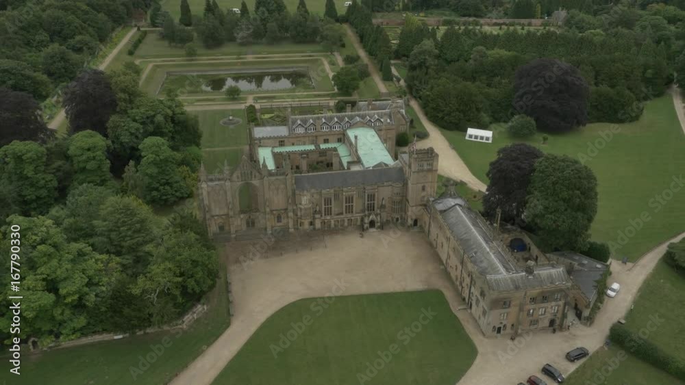 Aerial 11 of Newstead Abbey, Nottingham, UK Aerial 11 of Newstead Abbey, Nottingham, UK