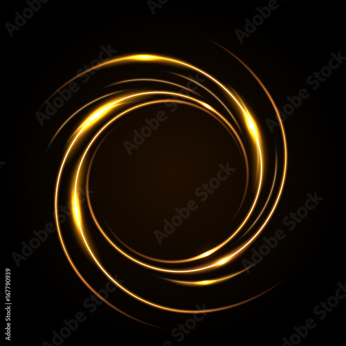 Round yellow light twisted, Suitable for product advertising, product design, and other. Vector Illustration