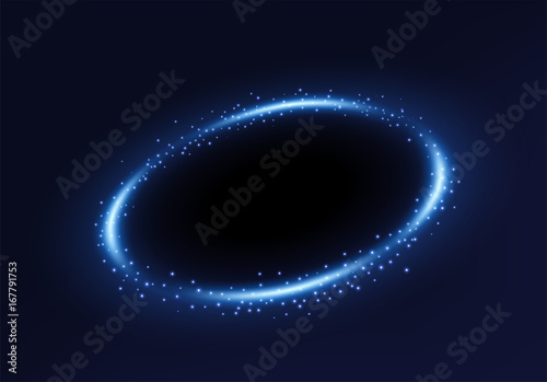 Round blue shiny with sparks. Suitable for product advertising, product design, and other. Vector illustration