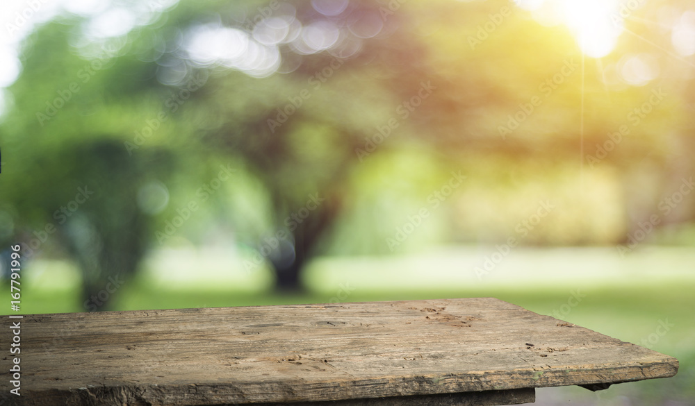 beautiful blue blurred background of winter and shabby table