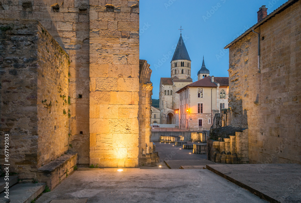 View of the Abbey Church of Cluny, Burgundy - France