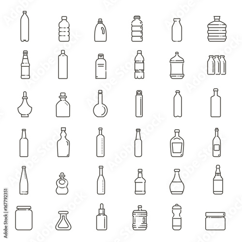 Bottle, packaging collection - vector