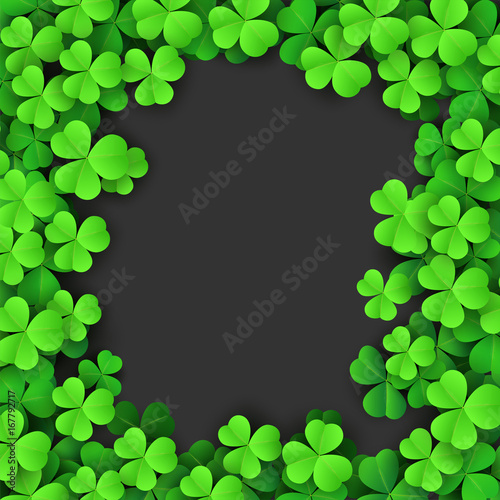 Clover leaves background. Suitable for Saint Patrick s Day  nature concept  and other.