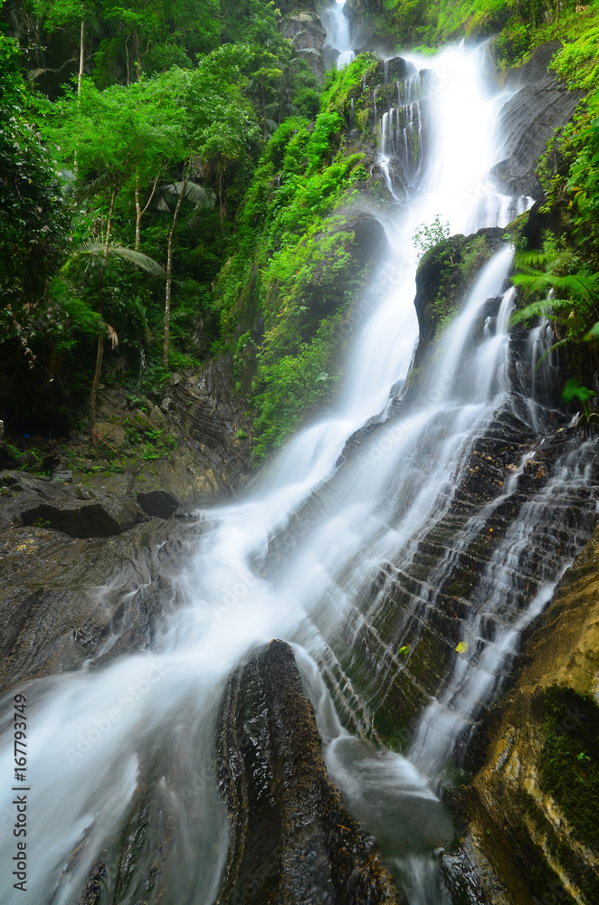 Nature landscape of waterfall hidden in the tropical, Thailand