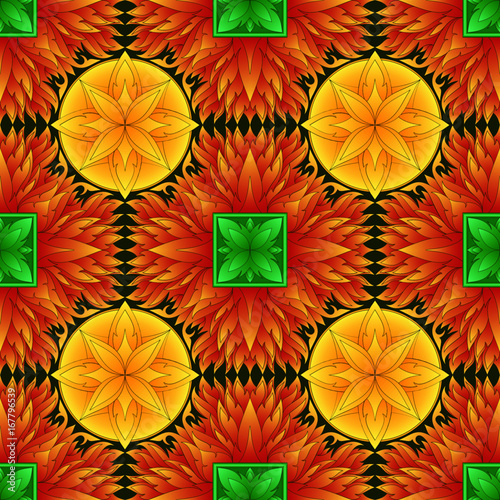 Pattern tile flowers 