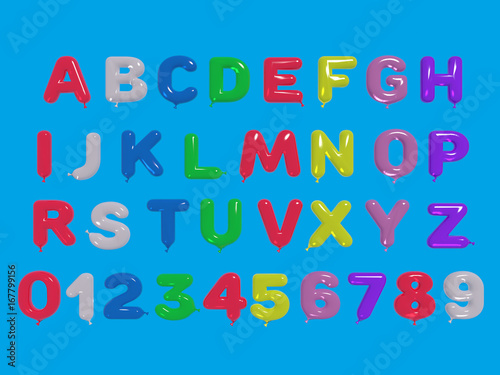 3D Balloon  alphabet