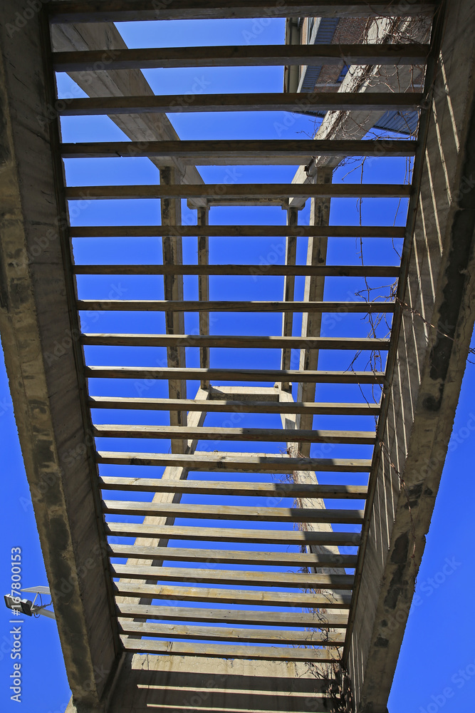 Modern concrete structure building Modern concrete structure building