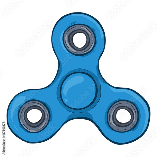Vector Single Cartoon Illustration - Hand Spinner